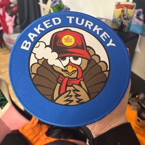 Blue Baked Turkey Mouse Pad
